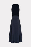 Vestido de Malha com Nylon