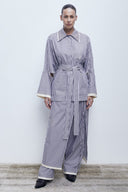 Calça de Tricoline Listrada