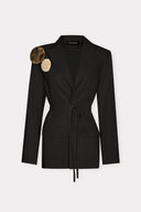 Blazer de Sarja Broches Banqueta