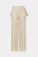 Calça de Linho com Basque Removível