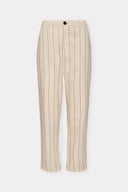 Calça de Sarja Risca de Giz Pespontada