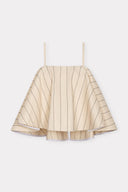 Blusa Godê de Sarja Risca de Giz Pespontada