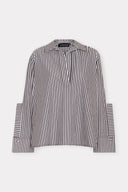 Camisa Polo Mangas Longas de Tricoline Listrada