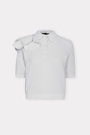 Blusa Polo de Tricô Flor