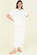 Blusa Evasê de Tricô Franja Cipó