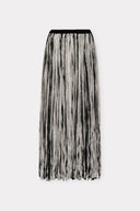 Saia de Tricô com Franjas P&B