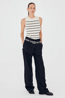 Calça de Linho com Basque Removível