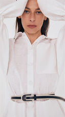 PARKA DE LINHO BORDADO FLOR E ILHÓS